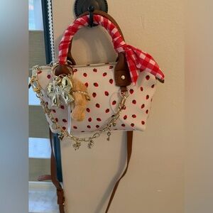 Madden Girl White Mini Bag with Strawberry Print NWT